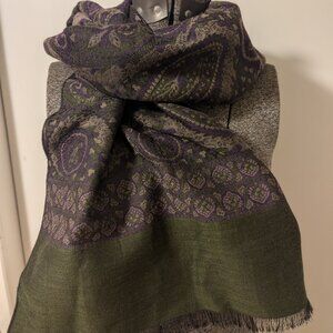 NWT Luciano Soprani Wool Polyester Scarf Made in Italy